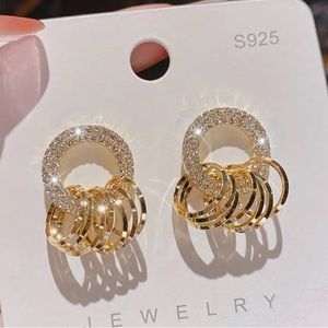 💥Multi-layer  Dangle Earrings With Shiny Rhinestone Decor